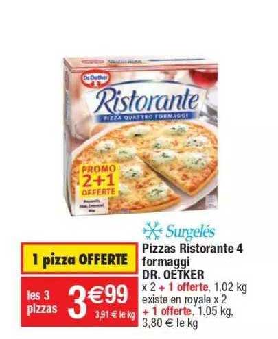 pizza ristorante 4 formaggi dr. oetker
