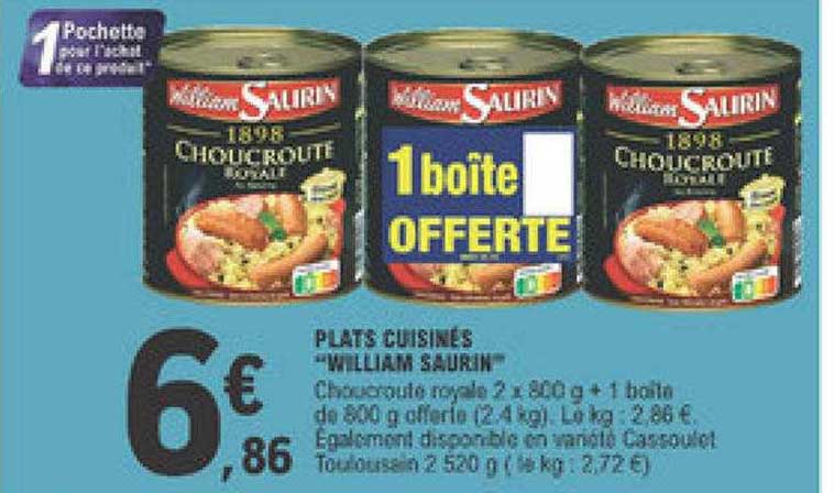 plats cuisinés "william saurin"