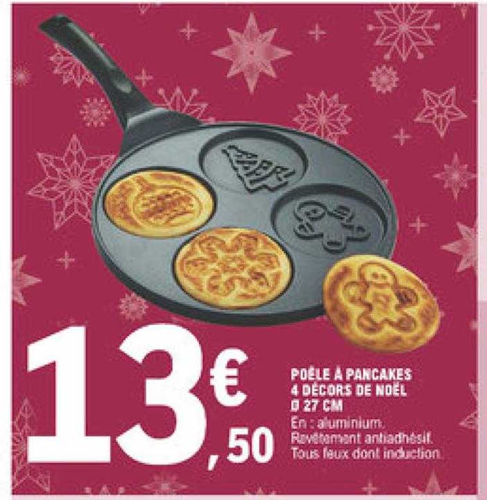poêle à pancakes 4 décors de noël ø 27 cm
