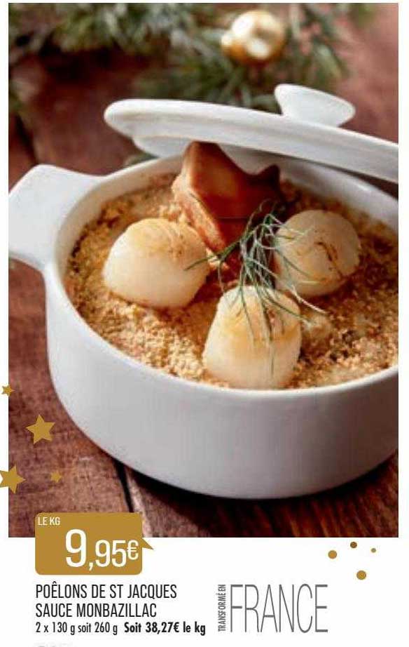 poêlons de st jacques sauce monbazillac