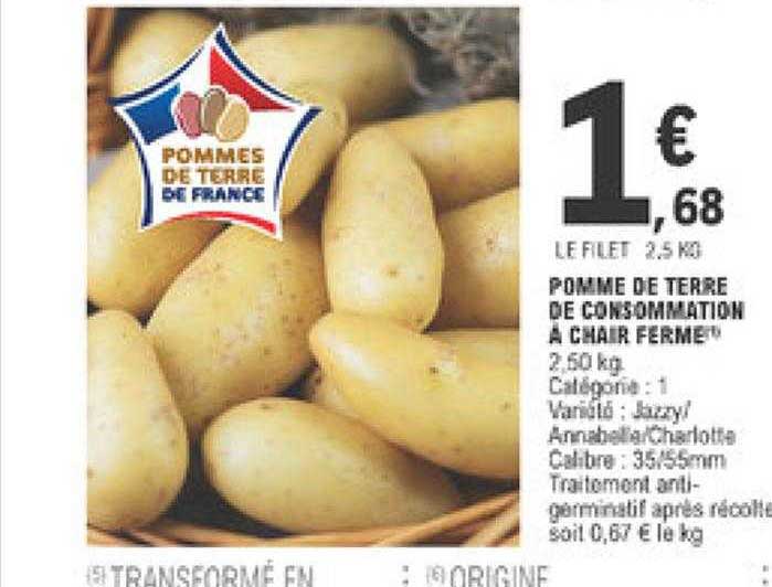 Pomme De Terre De Consommation à Chair Ferme
