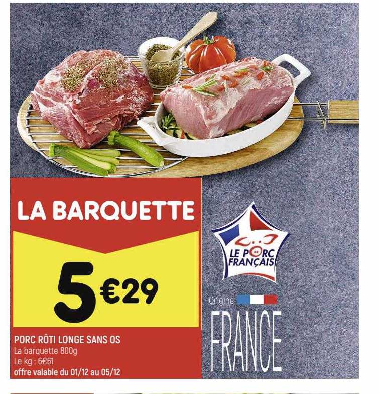 Porc Rôti Longe Sans Os
