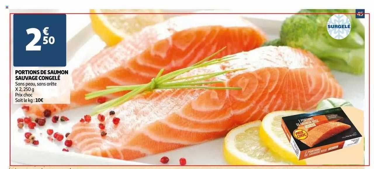 Portions De Saumon Sauvage Congelé