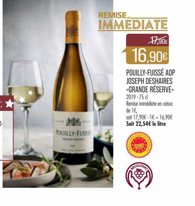 pouilly-fuissé aop joseph deshaires "grande réserve"