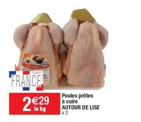 poules prêtes à cuire autour de lise