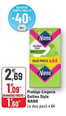 protège-lingerie dailies style nana