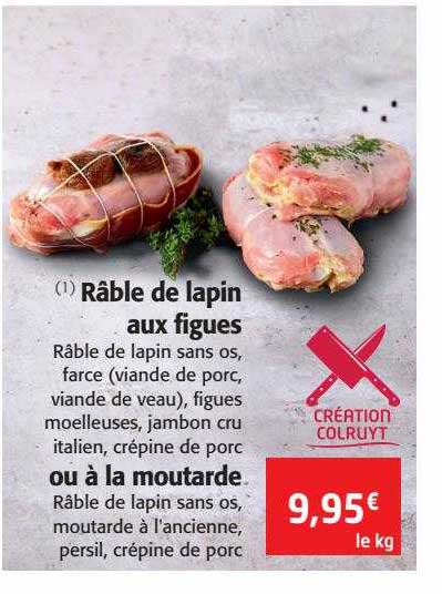 râble de lapin au figues ou à la moutarde