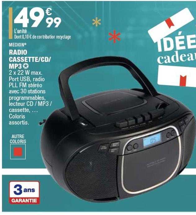 radio cassette - cd - mp3 medion
