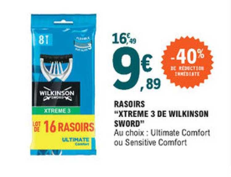 rasoirs "xtreme 3 de wilkinson sword"