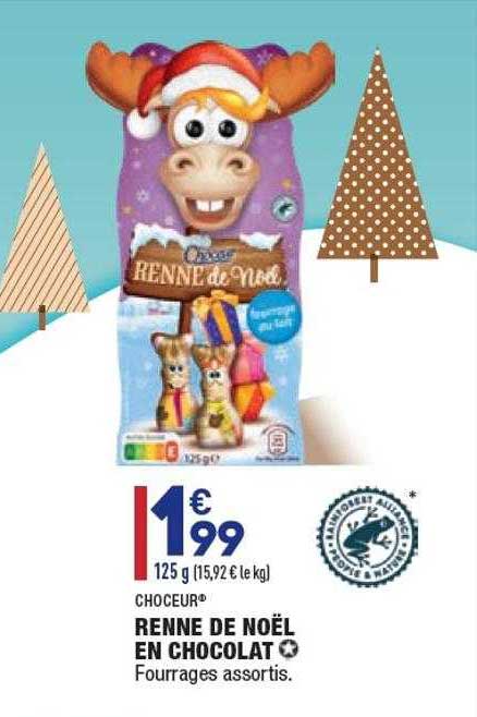 Renne De Noël En Chocolat Choceur
