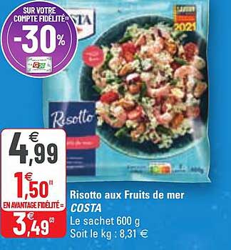 Risotto Aux Fruits De Mer Costa