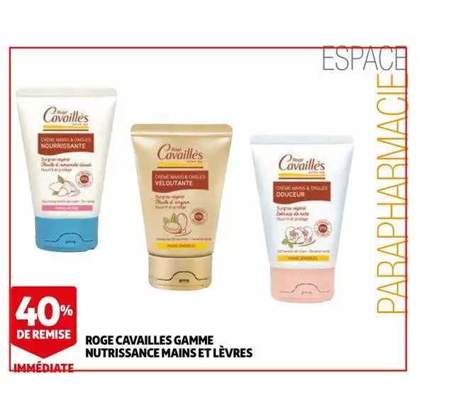 rogé cavailles gamme nutrissance mains et lèvres