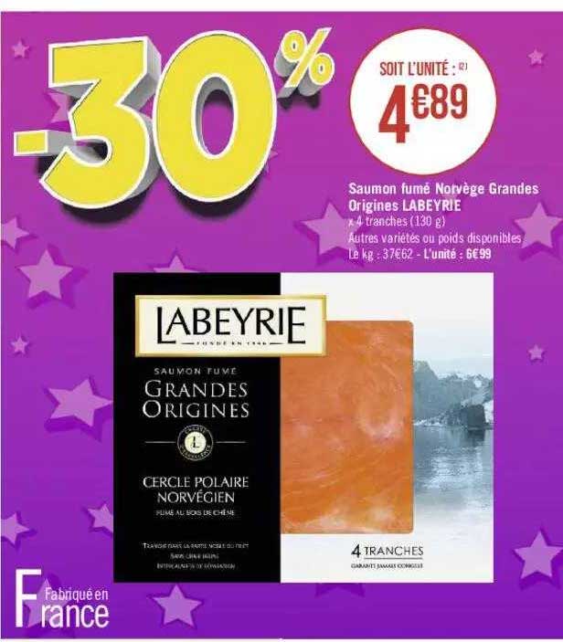 saumon fumé norvège grandes origines labeyrie