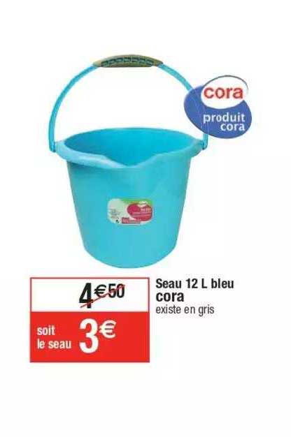 seau 12l bleu cora