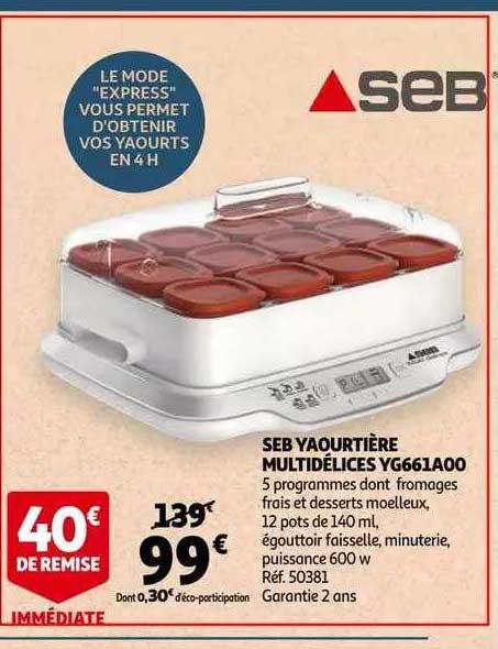 Seb Yaourtière Multidélices Yg661a00 Seb