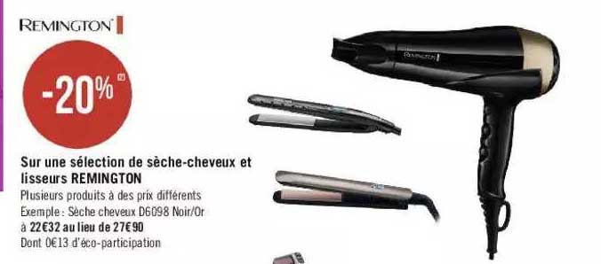 sèche-cheveux et lisseurs remington