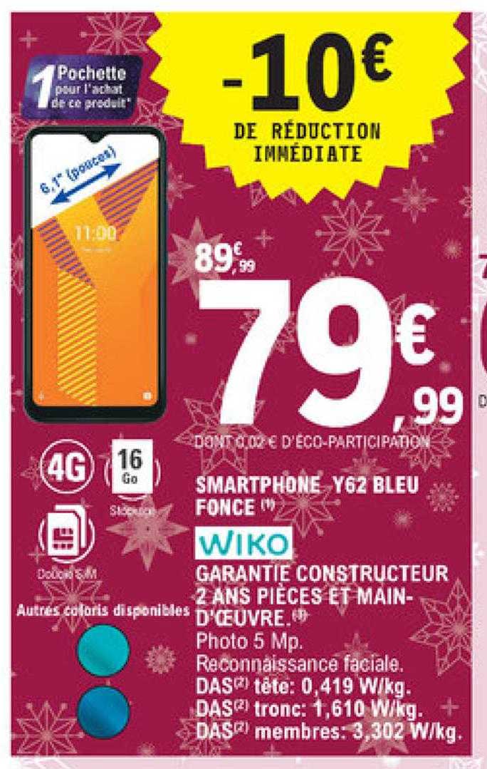 Smartphone Y62 Bleu Fonce Wiko