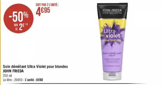 soin démêlant ultra violet pour blondes john frieda