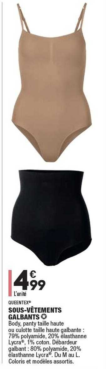 sous-vêtements galbants queentex
