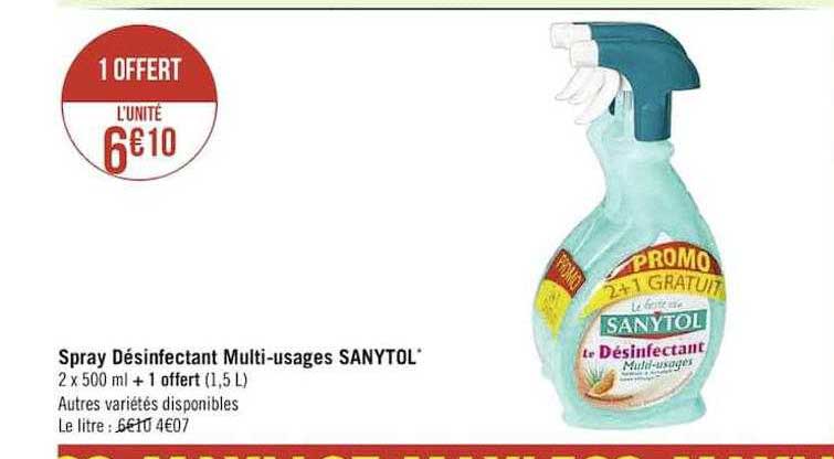 spray désinfectant multi-usages sanytol