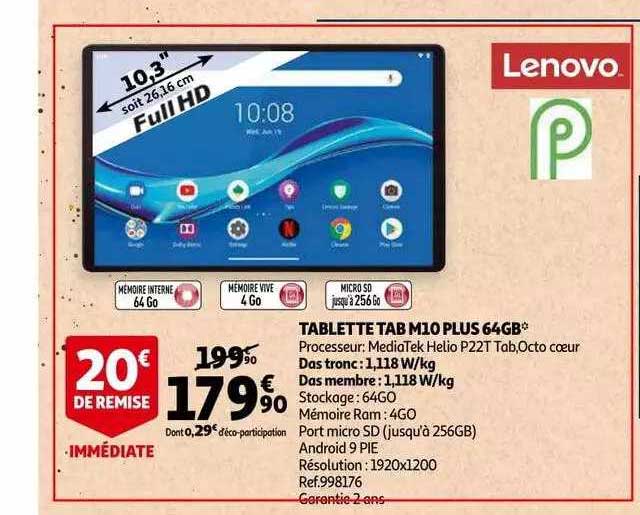 tablette tab m10 plus 64gb lenovo