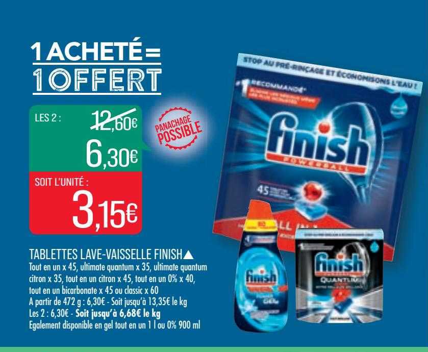 tablettes lave-vaisselle finish