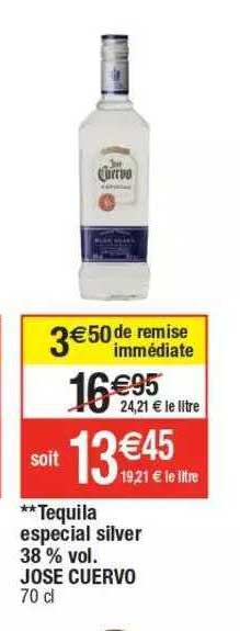 tequila especial silver 38% vol. jose cuervo