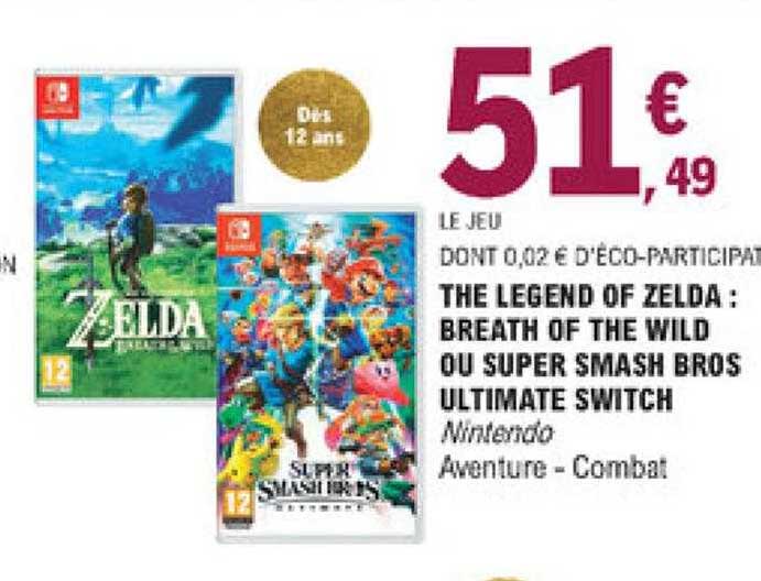 the legend of zelda : breath of the wild ou super smash bros ultimate switch