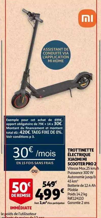 Trottinette électrique Xiaomi Mi Scooter Pro 2