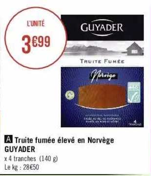 Truite Fumée élevé En Norvège Guyader