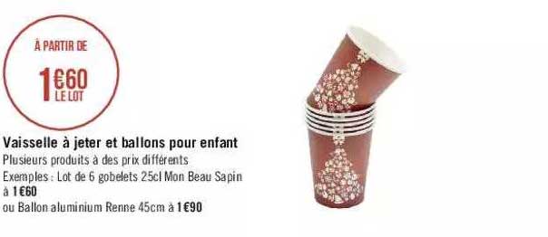 vaisselle à jeter et ballons pour enfant