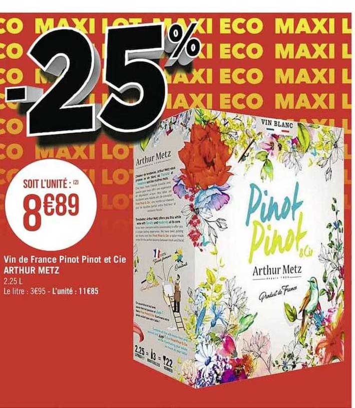 vin de france pinot pinot et cie arthur metz