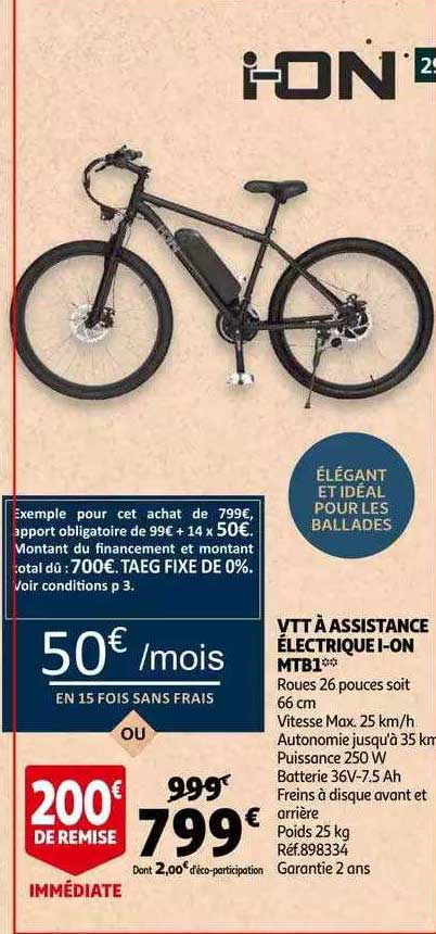 vtt à assistance électrique i-ion mtb1