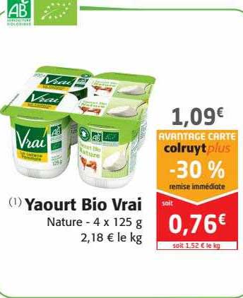 Yaourt Bio Vrai