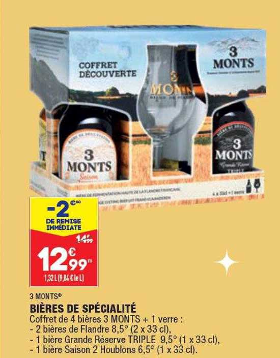 bière de spécialité 3 monts