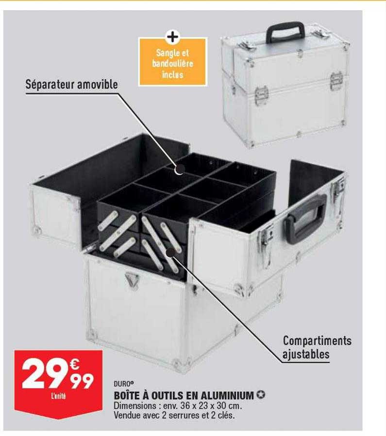 boîte à outils en aluminium buro
