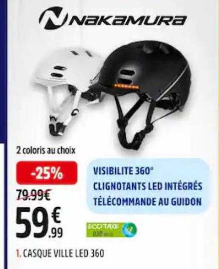 casque ville led 360 nakamura