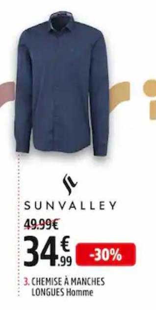 chemise à manches longues homme sunvalley