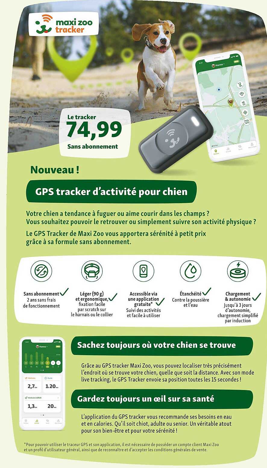 cps tracker d'activité pour chien
