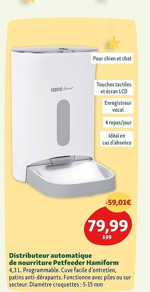 distributeur automatique de nourriture petfeeder hamiform