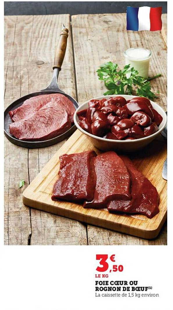 Foie Cœur Ou Rognon De Bœuf