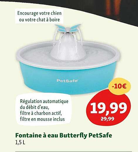fontaine à eau butterfly petsafe