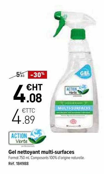 gel nettoyant multi-surfaces