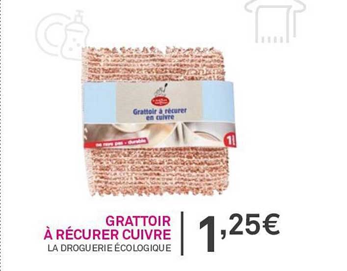 grattoir à récurer cuivre la droguerie écologique