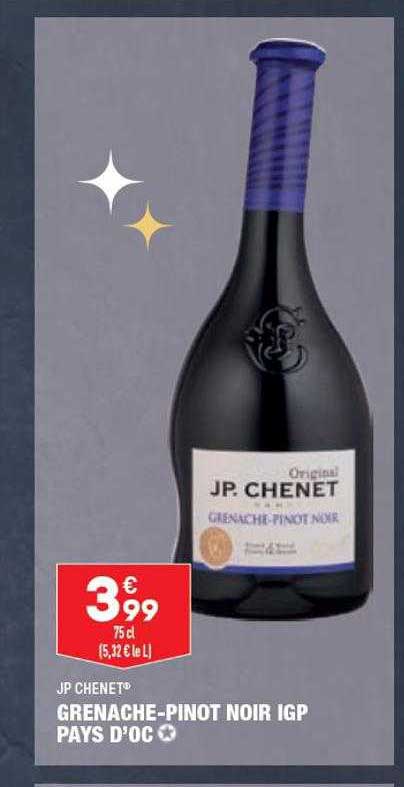 grenache pinot noir igp pays d'oc jp chenet