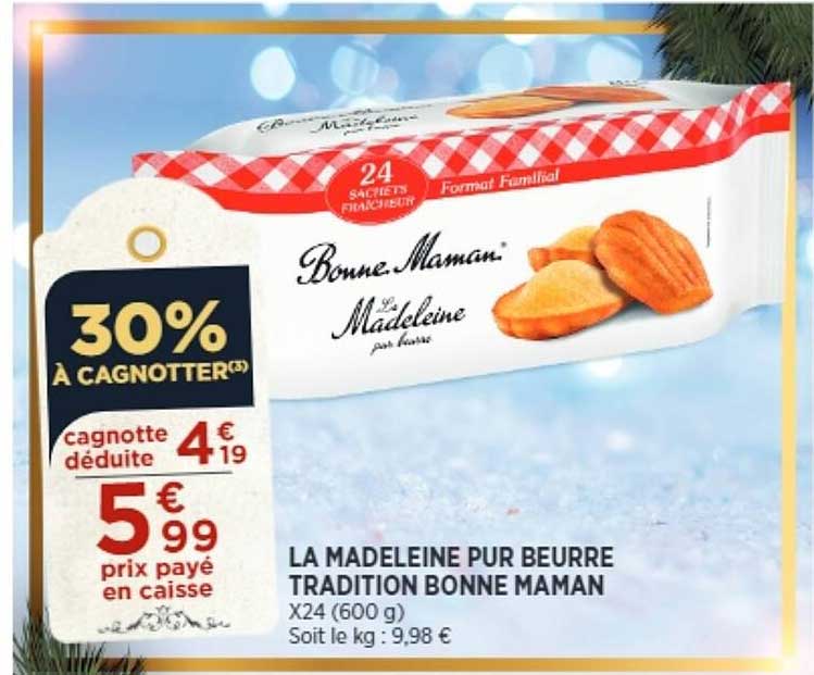 la madeleine pur beurre tradition bonne maman