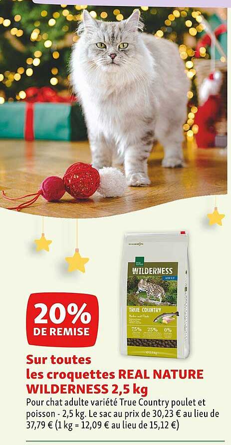 les croquettes real nature wilderness 2,5 kg