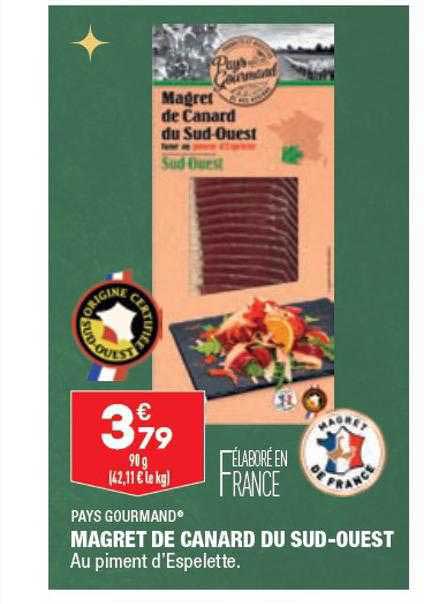 magret de canard du sud-ouest pays gourmand