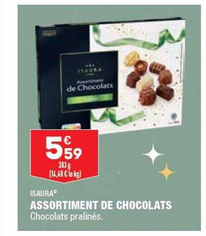 assortiment de chocolats isaura