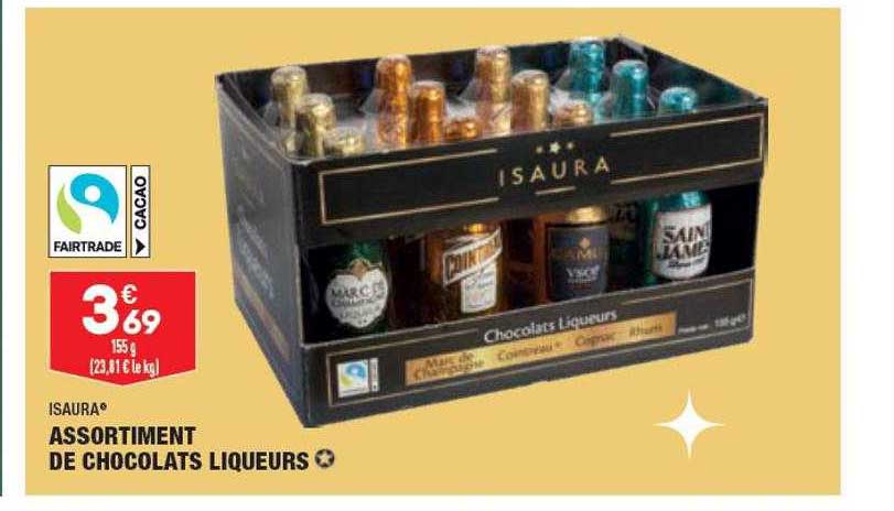 assortiment de chocolats liqueurs isaura